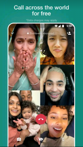 Multiple People in a group call on WhatsApp 